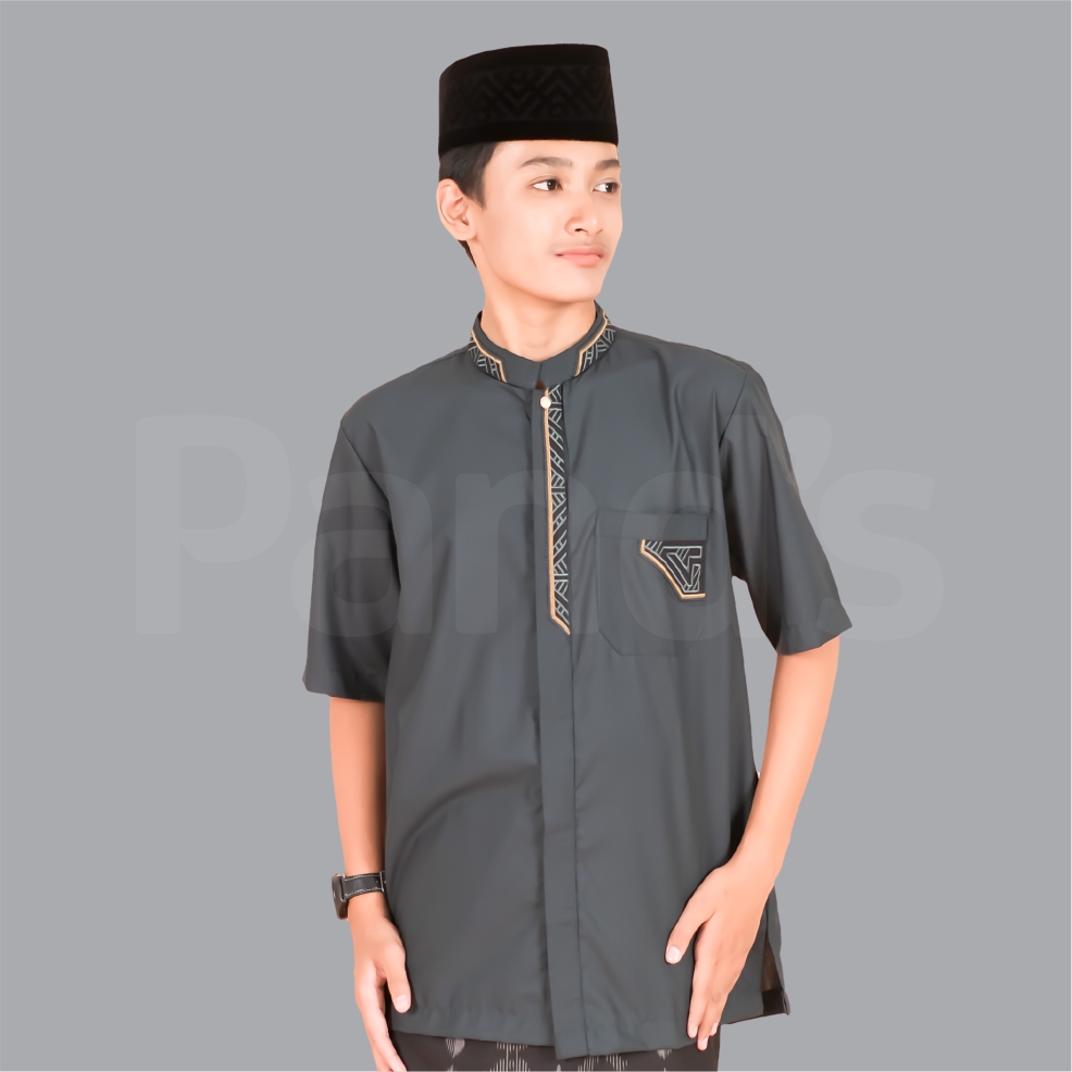 Koko Pands Pria Lengan Pendek Motif Etnik – Elegan, Ringan & Nyaman